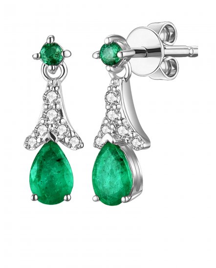 PEAR EMERALD DIAMOND DANGLING (TE1286)